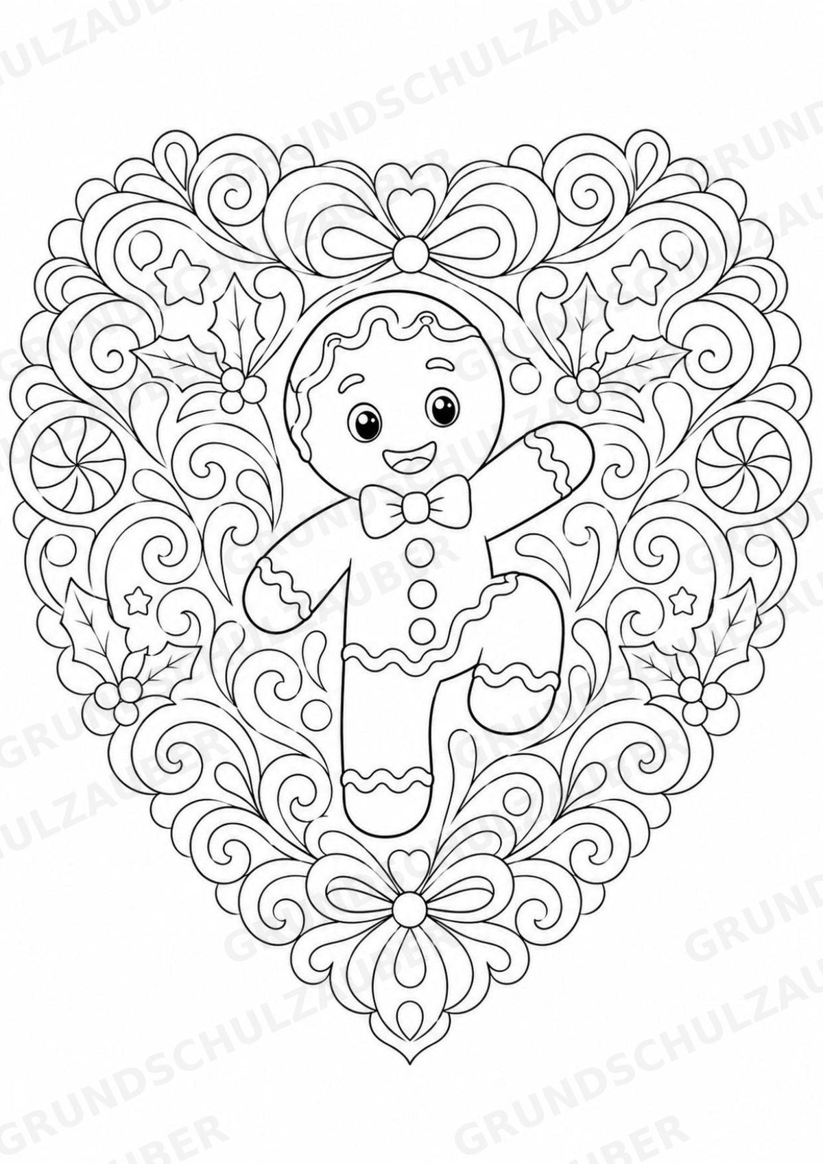 Weihnachten Mandalas Ausmalbilder – Feste und Feiertage – 15 Malvorlagen – Materialseite 7