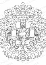 Weihnachten Mandalas Ausmalbilder – Feste und Feiertage – 15 Malvorlagen – Materialseite 9