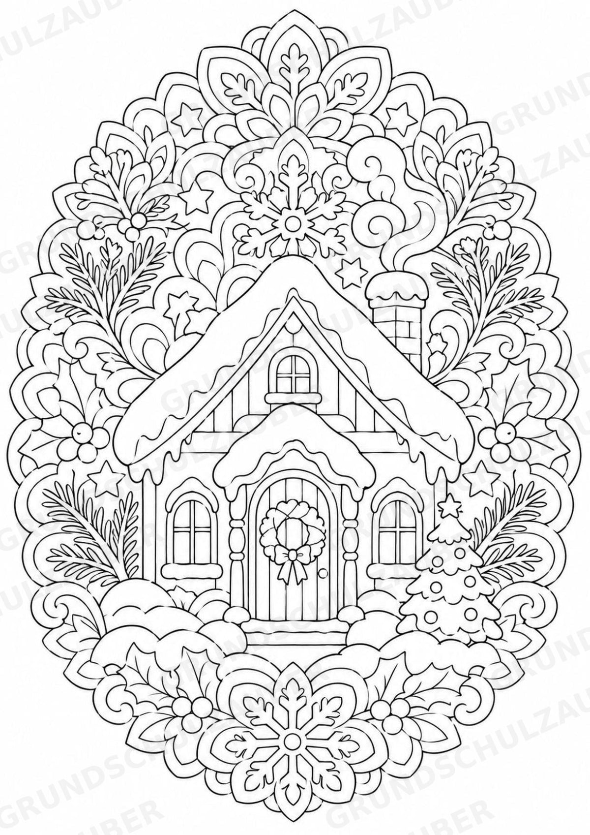 Weihnachten Mandalas Ausmalbilder – Feste und Feiertage – 15 Malvorlagen – Materialseite 14