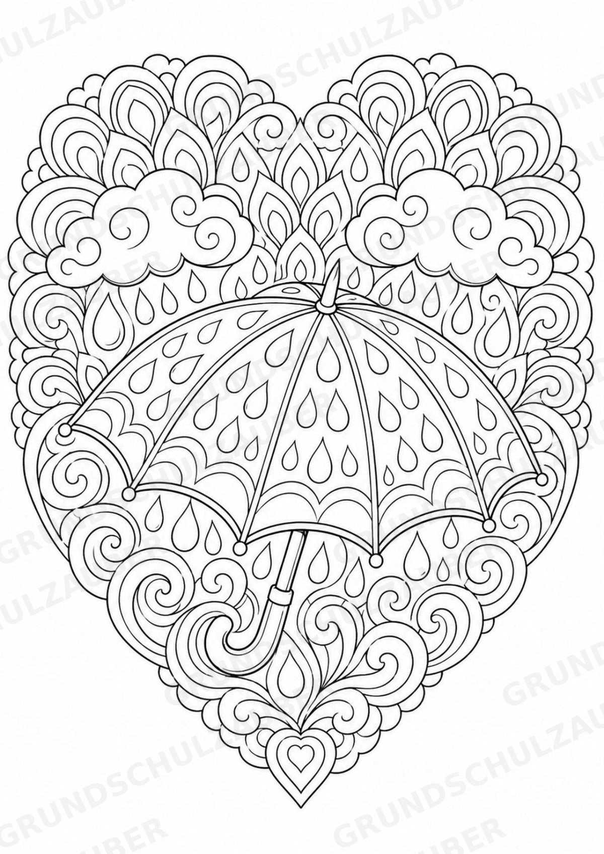 Wetter Mandalas Ausmalbilder – Wetter und Jahreszeiten – 15 Malvorlagen – Materialseite 3
