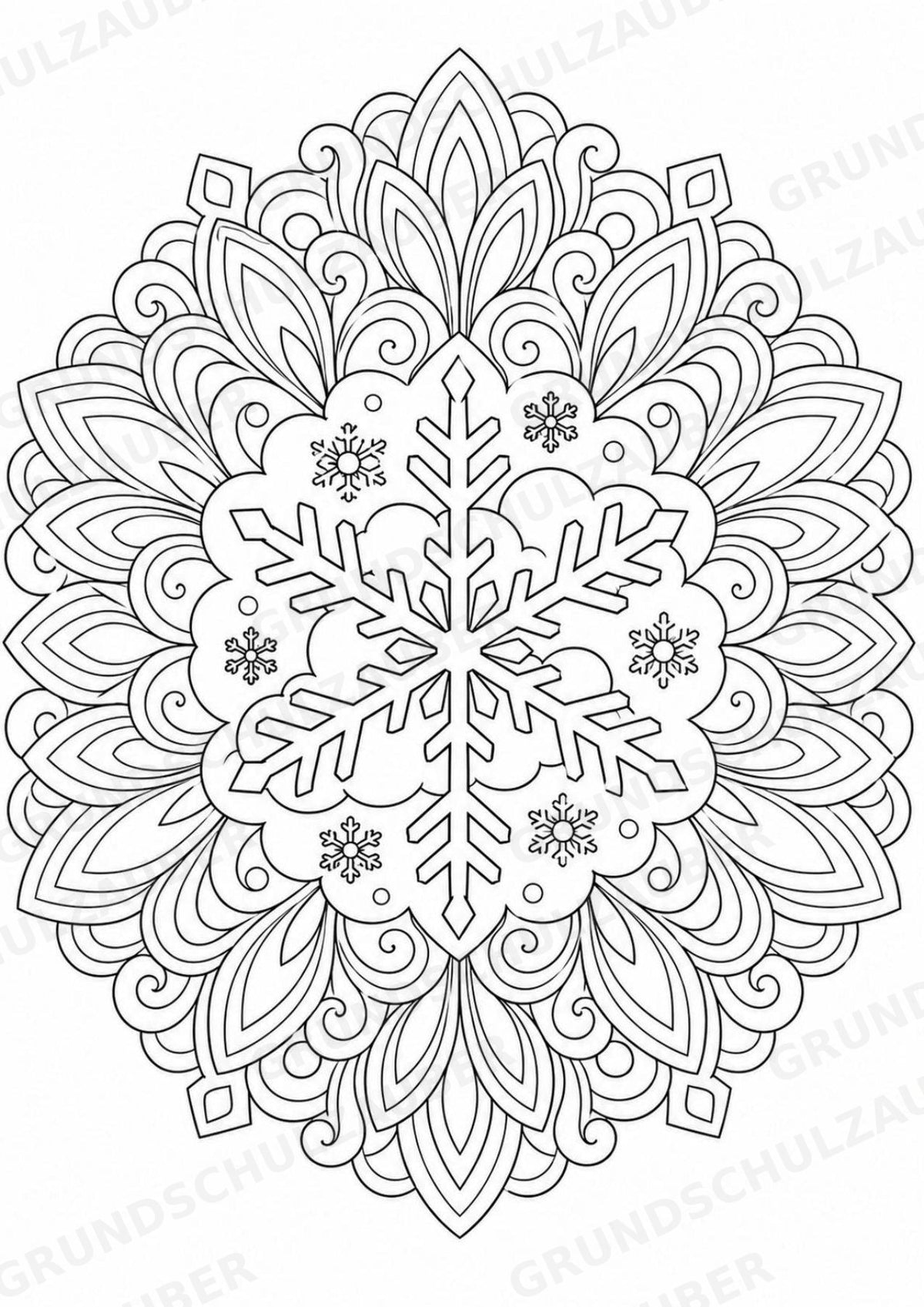 Wetter Mandalas Ausmalbilder – Wetter und Jahreszeiten – 15 Malvorlagen – Materialseite 5