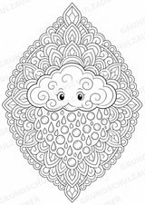 Wetter Mandalas Ausmalbilder – Wetter und Jahreszeiten – 15 Malvorlagen – Materialseite 9
