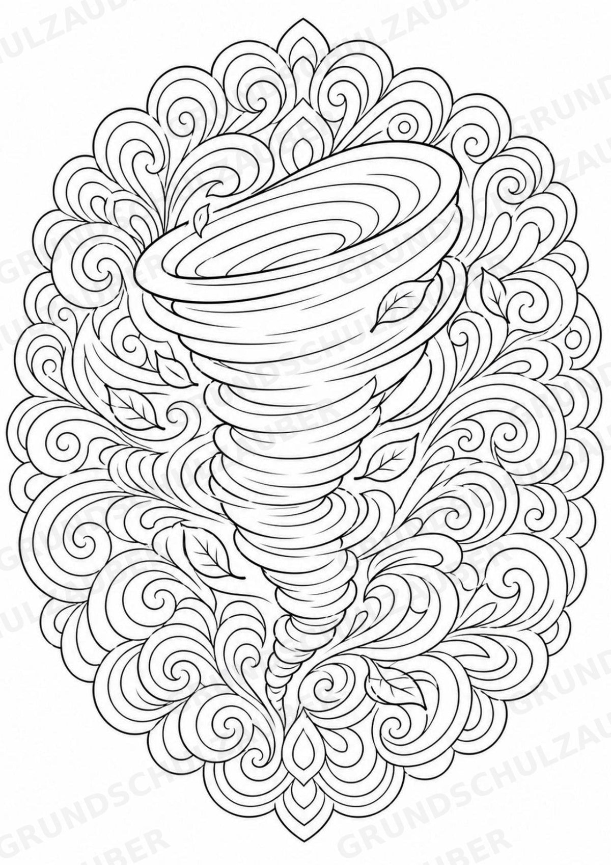 Wetter Mandalas Ausmalbilder – Wetter und Jahreszeiten – 15 Malvorlagen – Materialseite 10