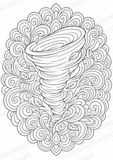 Wetter Mandalas Ausmalbilder – Wetter und Jahreszeiten – 15 Malvorlagen – Materialseite 10