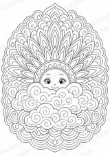 Wetter Mandalas Ausmalbilder – Wetter und Jahreszeiten – 15 Malvorlagen – Materialseite 12