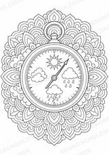 Wetter Mandalas Ausmalbilder – Wetter und Jahreszeiten – 15 Malvorlagen – Materialseite 15