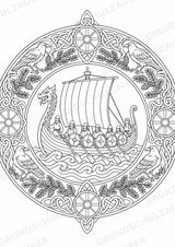 Wikinger Mandalas Ausmalbilder – Geschichte und Kulturen – 15 Malvorlagen – Materialseite 2