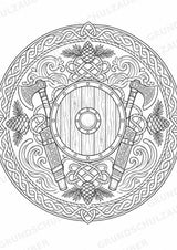 Wikinger Mandalas Ausmalbilder – Geschichte und Kulturen – 15 Malvorlagen – Materialseite 3