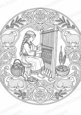 Wikinger Mandalas Ausmalbilder – Geschichte und Kulturen – 15 Malvorlagen – Materialseite 5