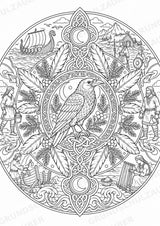 Wikinger Mandalas Ausmalbilder – Geschichte und Kulturen – 15 Malvorlagen – Materialseite 11