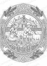 Wikinger Mandalas Ausmalbilder – Geschichte und Kulturen – 15 Malvorlagen – Materialseite 13