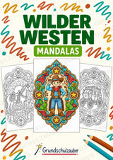 Wilder Westen Mandalas Ausmalbilder – Geschichte – 15 Malvorlagen – Cover