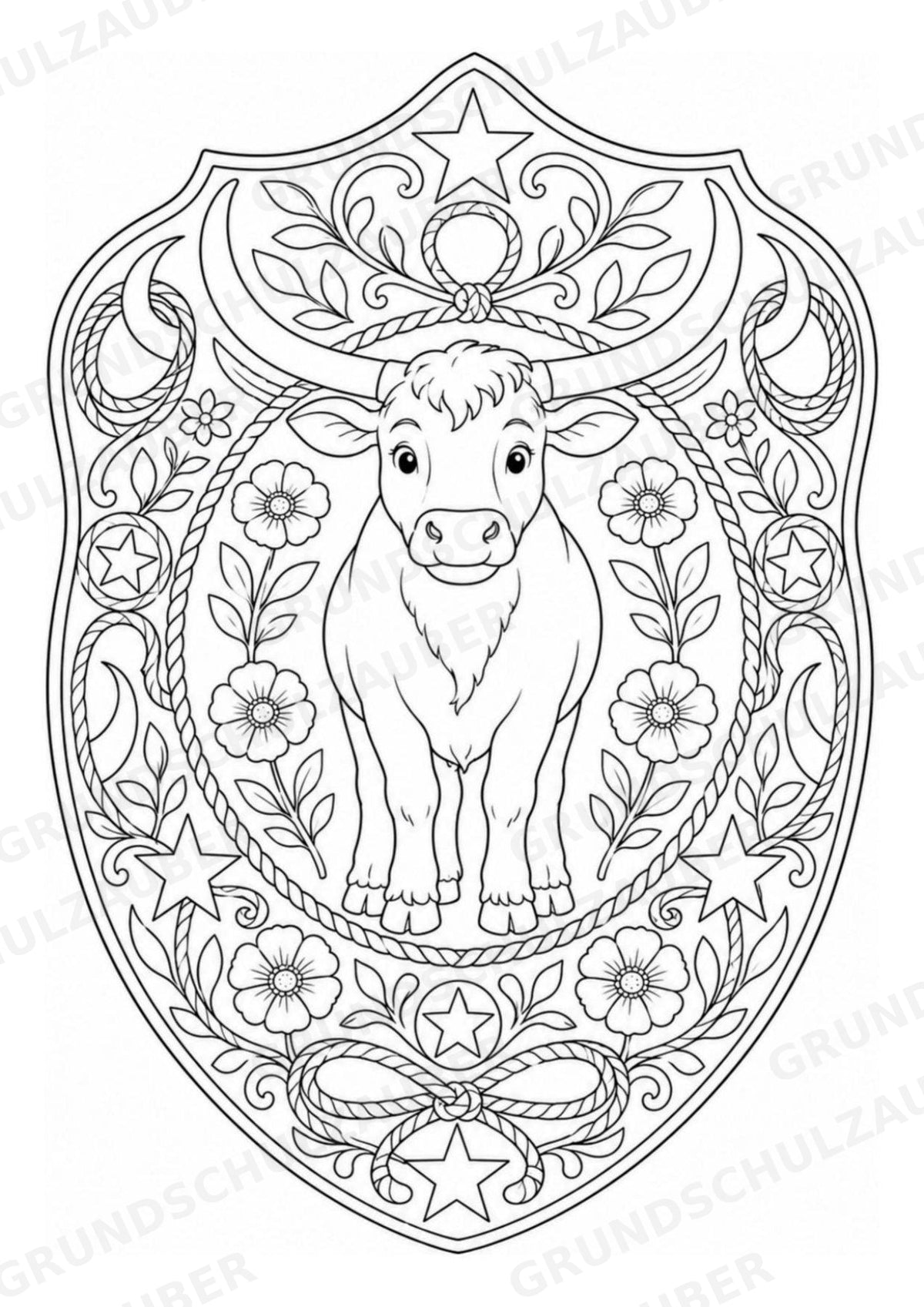 Wilder Westen Mandalas Ausmalbilder – Geschichte – 15 Malvorlagen – Materialseite 6