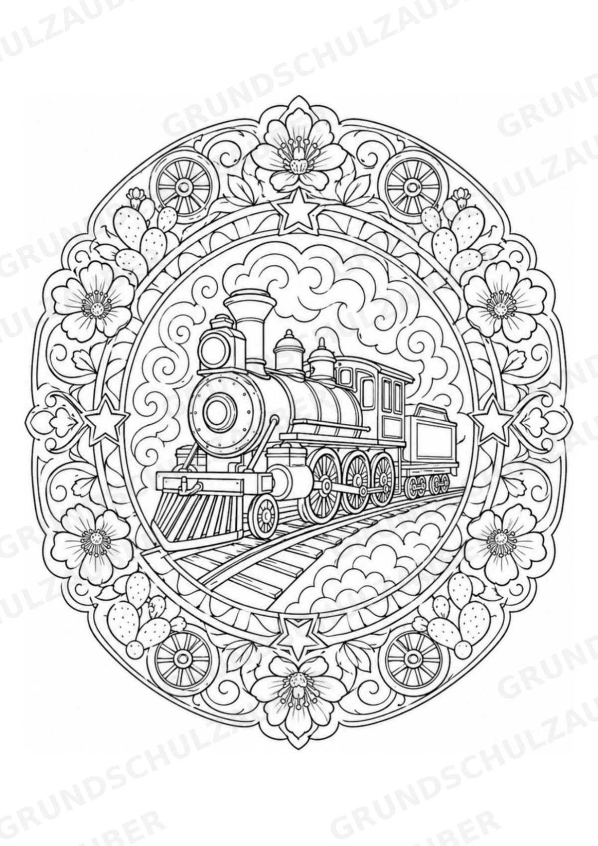 Wilder Westen Mandalas Ausmalbilder – Geschichte – 15 Malvorlagen – Materialseite 9
