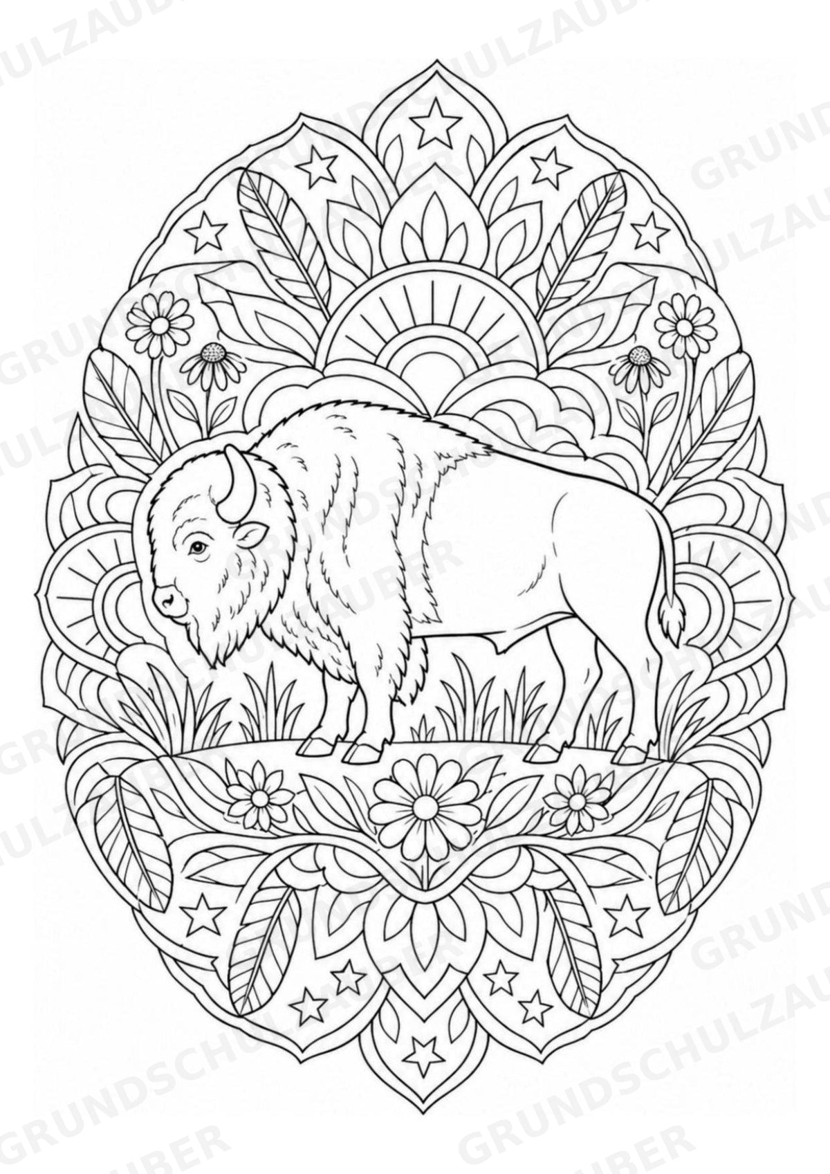 Wilder Westen Mandalas Ausmalbilder – Geschichte – 15 Malvorlagen – Materialseite 13