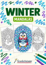 Winter Mandalas Ausmalbilder – Wetter und Jahreszeiten – 15 Malvorlagen – Cover