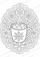 Winter Mandalas Ausmalbilder – Wetter und Jahreszeiten – 15 Malvorlagen – Materialseite 11