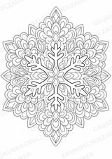 Winter Mandalas Ausmalbilder – Wetter und Jahreszeiten – 15 Malvorlagen – Materialseite 15