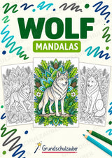 Wolf Mandalas Ausmalbilder – Tiere – 15 Malvorlagen – Cover