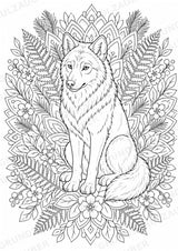 Wolf Mandalas Ausmalbilder – Tiere – 15 Malvorlagen – Materialseite 3