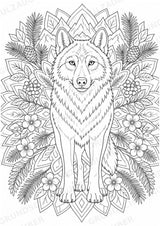 Wolf Mandalas Ausmalbilder – Tiere – 15 Malvorlagen – Materialseite 7