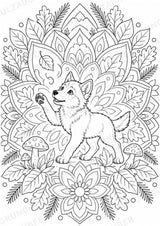 Wolf Mandalas Ausmalbilder – Tiere – 15 Malvorlagen – Materialseite 9