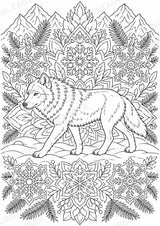 Wolf Mandalas Ausmalbilder – Tiere – 15 Malvorlagen – Materialseite 10