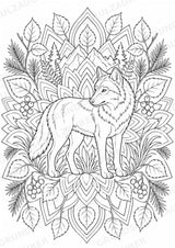 Wolf Mandalas Ausmalbilder – Tiere – 15 Malvorlagen – Materialseite 11