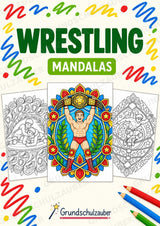 Wrestling Mandalas Ausmalbilder – Sport – 15 Malvorlagen – Cover