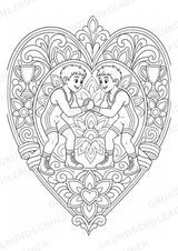 Wrestling Mandalas Ausmalbilder – Sport – 15 Malvorlagen – Materialseite 6