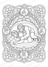 Wrestling Mandalas Ausmalbilder – Sport – 15 Malvorlagen – Materialseite 7