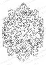 Wrestling Mandalas Ausmalbilder – Sport – 15 Malvorlagen – Materialseite 12