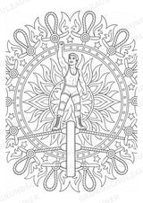 Wrestling Mandalas Ausmalbilder – Sport – 15 Malvorlagen – Materialseite 13