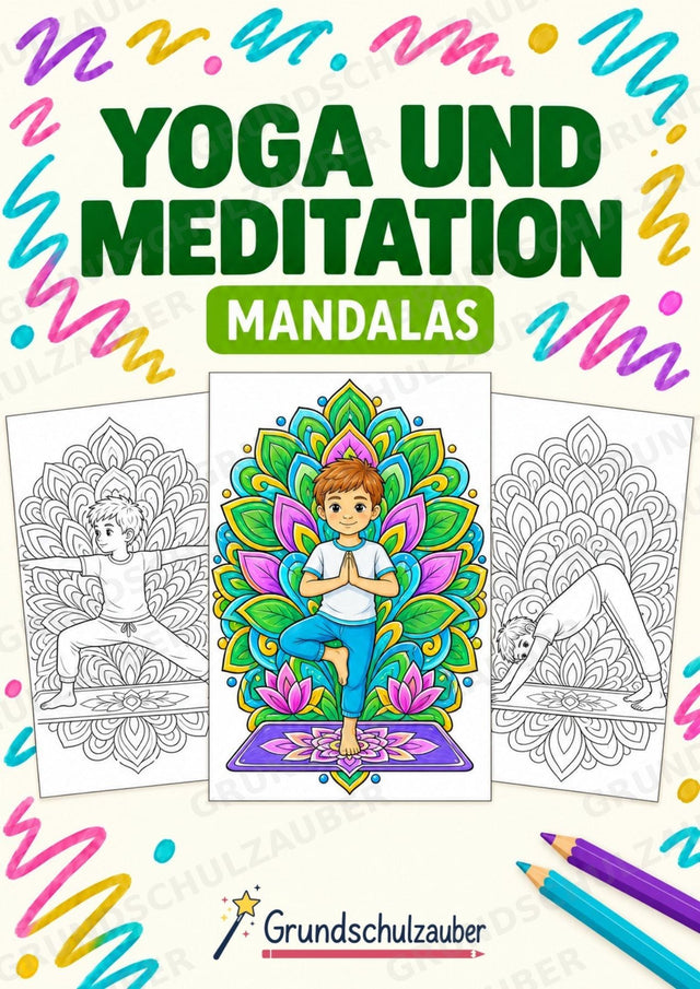 Yoga Meditation Mandalas Ausmalbilder – Sport – 15 Malvorlagen – Cover