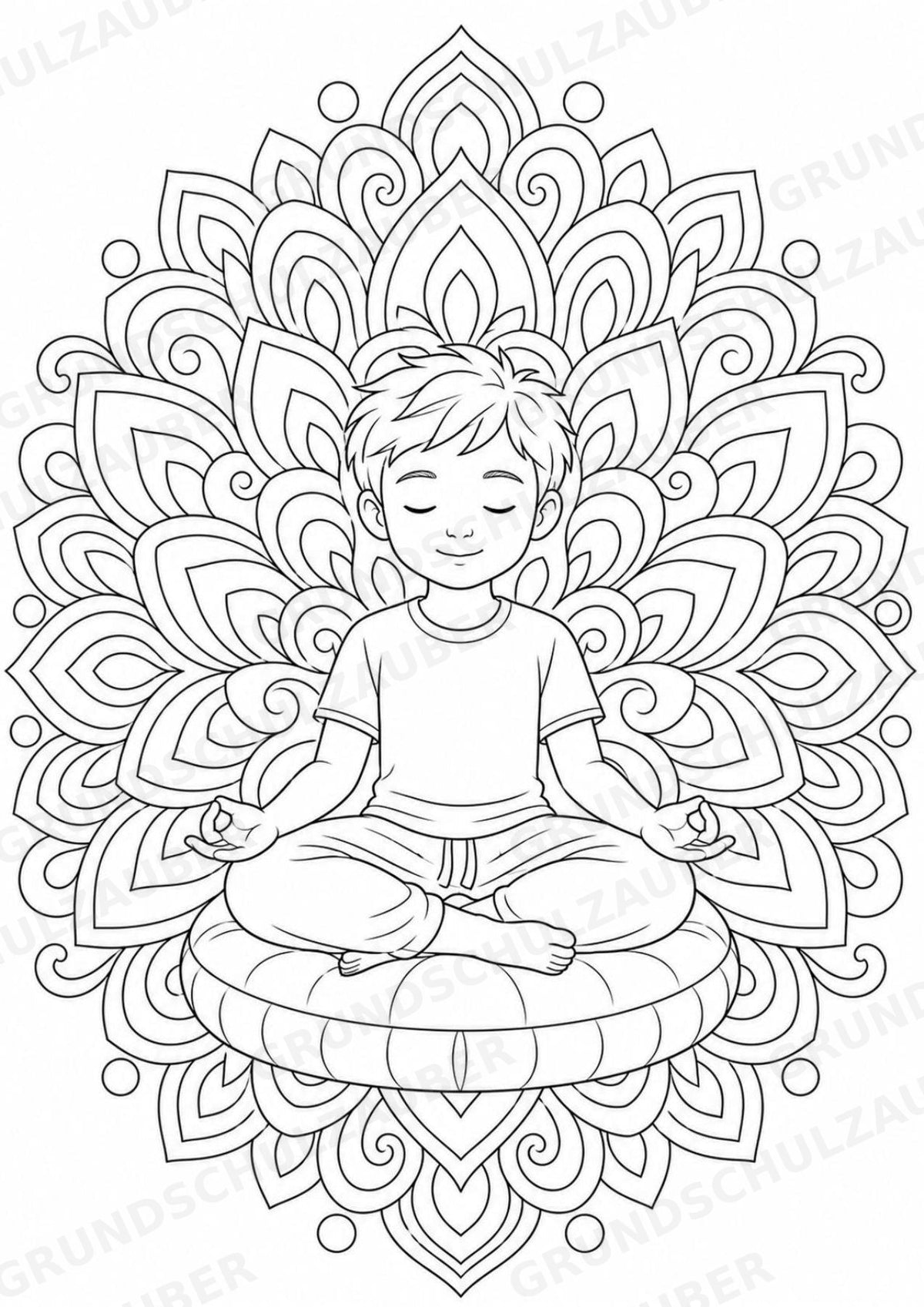 Yoga Meditation Mandalas Ausmalbilder – Sport – 15 Malvorlagen – Materialseite 2