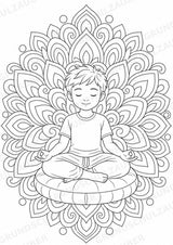 Yoga Meditation Mandalas Ausmalbilder – Sport – 15 Malvorlagen – Materialseite 2