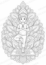 Yoga Meditation Mandalas Ausmalbilder – Sport – 15 Malvorlagen – Materialseite 3