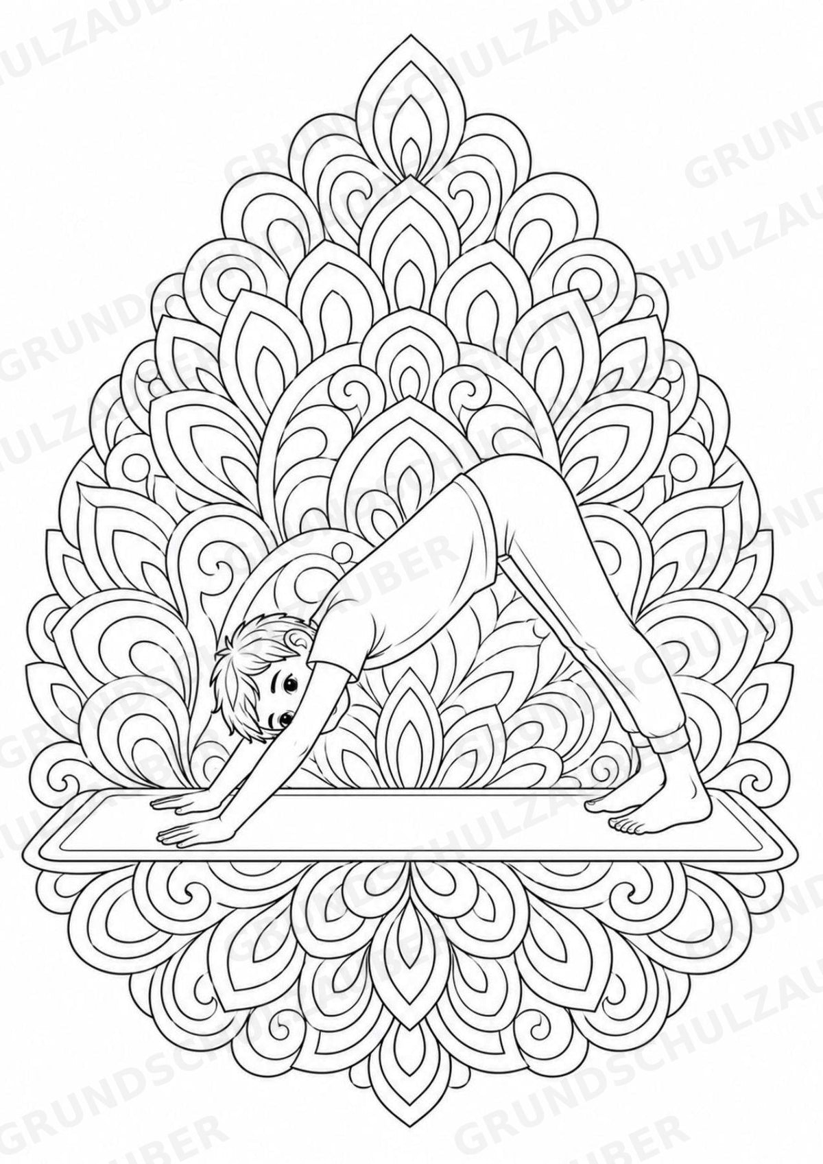 Yoga Meditation Mandalas Ausmalbilder – Sport – 15 Malvorlagen – Materialseite 5