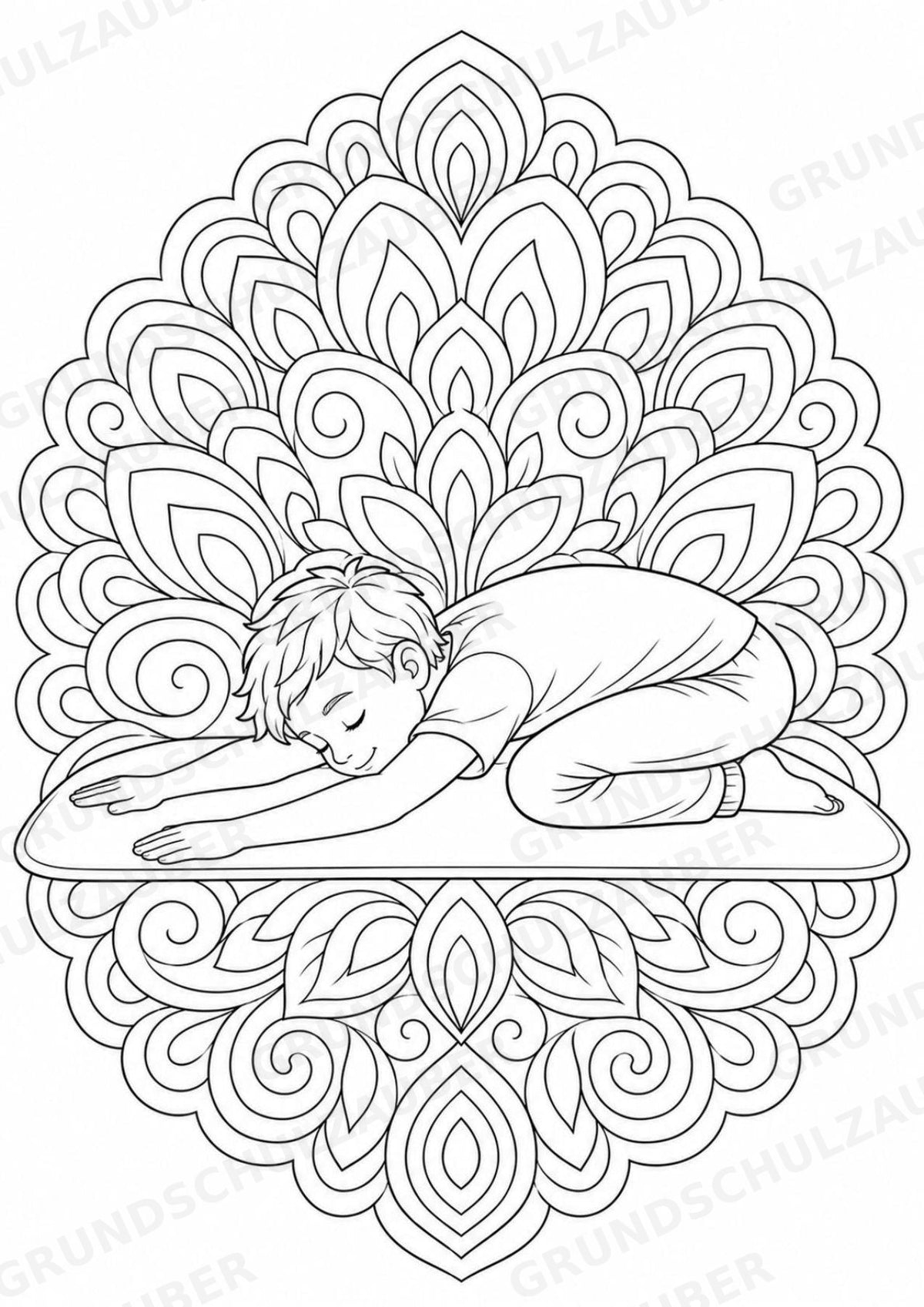 Yoga Meditation Mandalas Ausmalbilder – Sport – 15 Malvorlagen – Materialseite 8