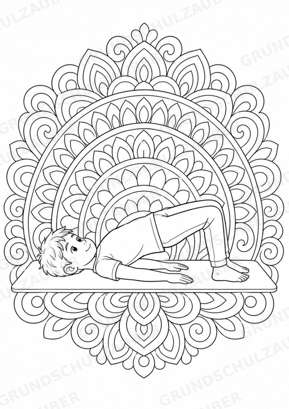 Yoga Meditation Mandalas Ausmalbilder – Sport – 15 Malvorlagen – Materialseite 11