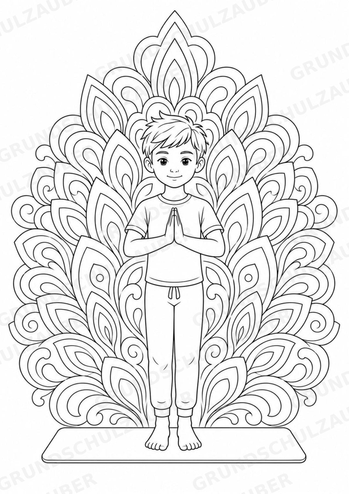 Yoga Meditation Mandalas Ausmalbilder – Sport – 15 Malvorlagen – Materialseite 13