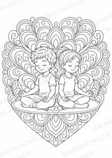 Yoga Meditation Mandalas Ausmalbilder – Sport – 15 Malvorlagen – Materialseite 15