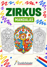 Zirkus Mandalas Ausmalbilder – Feste und Feiertage – 15 Malvorlagen – Cover