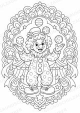 Zirkus Mandalas Ausmalbilder – Feste und Feiertage – 15 Malvorlagen – Materialseite 2
