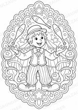 Zirkus Mandalas Ausmalbilder – Feste und Feiertage – 15 Malvorlagen – Materialseite 5