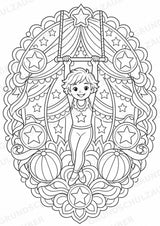 Zirkus Mandalas Ausmalbilder – Feste und Feiertage – 15 Malvorlagen – Materialseite 6