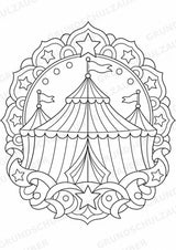 Zirkus Mandalas Ausmalbilder – Feste und Feiertage – 15 Malvorlagen – Materialseite 13