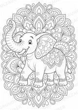 Zootiere Mandalas Ausmalbilder – Tiere – 15 Malvorlagen – Materialseite 2