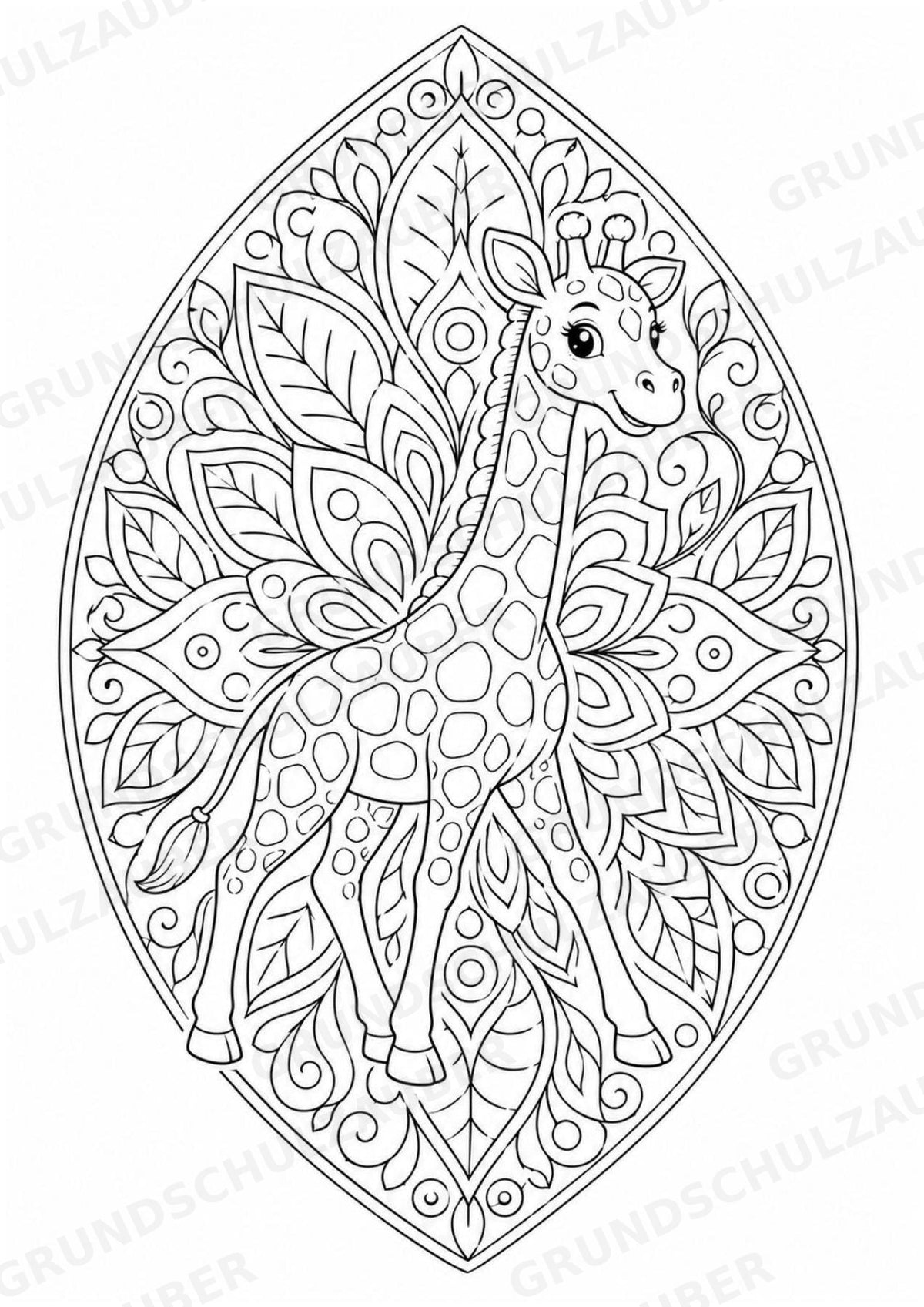 Zootiere Mandalas Ausmalbilder – Tiere – 15 Malvorlagen – Materialseite 4