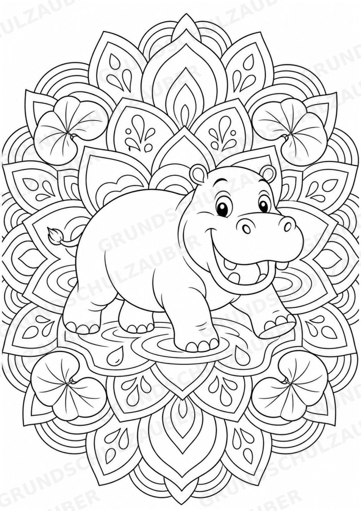 Zootiere Mandalas Ausmalbilder – Tiere – 15 Malvorlagen – Materialseite 9